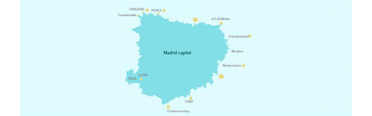 Mapa de cobertura de servicio a domicilio de Hilos Limpios en Madrid