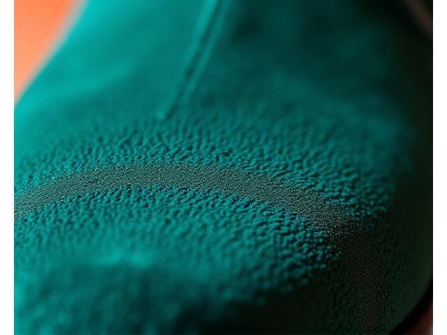 Primer plano de un zapato de ante con su textura aterciopelada